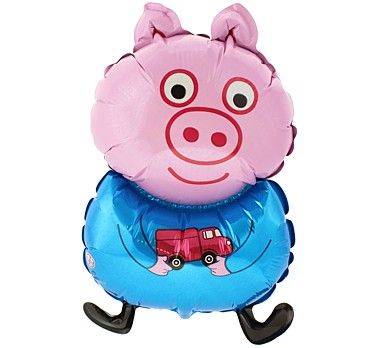 901728 BALON FOLIOWY 24" ŚWINKA NIEB.