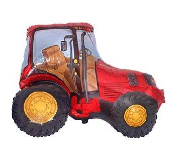 901681 BALON FOLIA 24 CALE TRAKTOR CZERWONY ZIELON