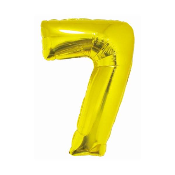 CH-SZL7 BALON FOLIOWY SMART CYFRA "7" ZŁOTA 76 CM 