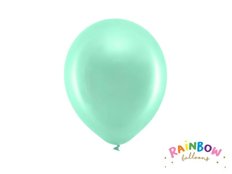  RB23M-103-10 Balony 23cm metaliz, mięta 10 szt.