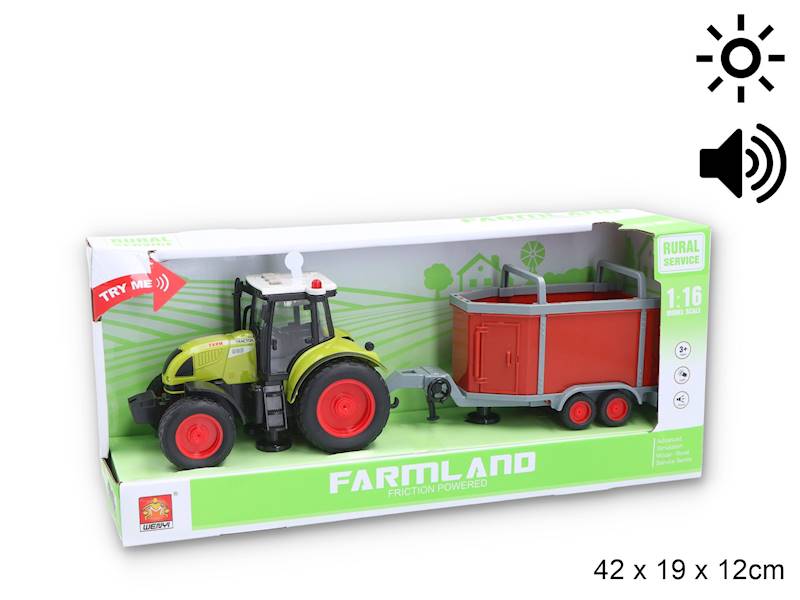 G109716 TRAKTOR Z PRZYCZEPĄ ( ŚWIATŁO , DŹWIĘK )