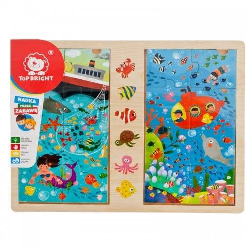 130762 TOP BRIGHT GRA & PUZZLE DREW OCEAN 2 X8 EL