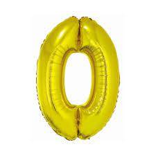 CH-SZL0 BALON FOLIOWY SMART CYFRA "0" ZŁOTA 76 CM