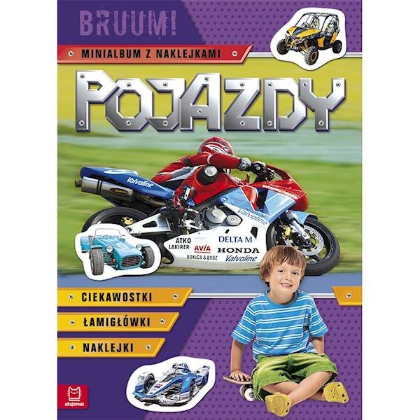 POJAZDY. BRUUM! MINIALBUM Z NAKLEJKAMI (fioletowe)