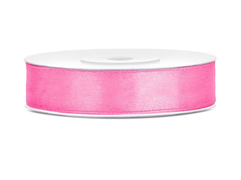TS12-081 TASIEMKA SATYNOWA RÓŻOWY 12 MM / 25 M
