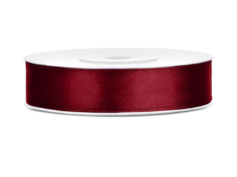 TS12-082 TASIEMKA SATYNOWA BORDO 12 MM / 25 M
