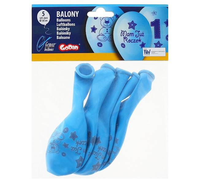 GB-MU1B BALONY PREMIUM "MOJE 1 URODZINY"  12" 5SZT