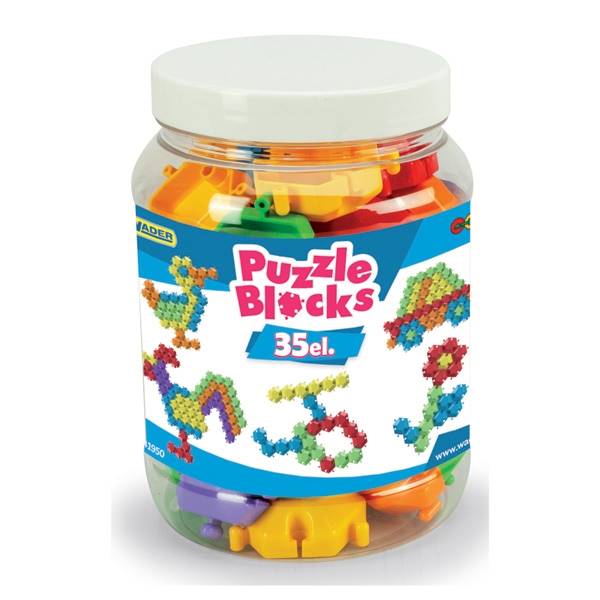 41950 KLOCKI PUZZLE W SŁOIKU 35 SZT.