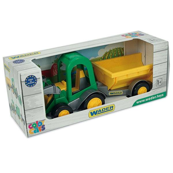 35223 FARMER TRAKTOR ŁADOWARKA Z PRZYCZEPĄ KARTON