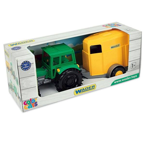 35023 FARMER TRAKTOR Z PRZYCZEPĄ NA KONIA KARTON