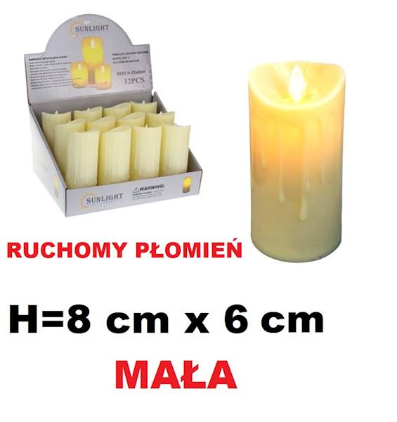 ŚWIECA LED MAŁA 8CM