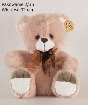 VIC 03447 MIŚ BEŻOWY Z BRĄZOWĄ KOKARDĄ ( 57738 )