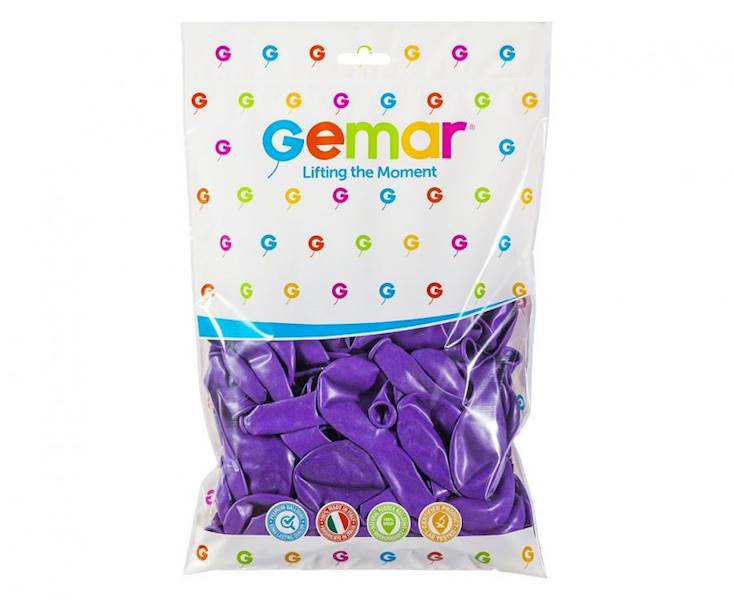 G90/08 FIOLETOWE BALONY G90 PASTEL 10'' 100 SZT.