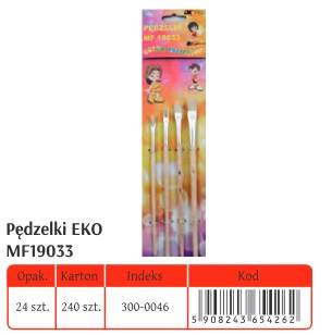 PĘDZEL MF19033 4 SZT. DREWNO (300-0046)