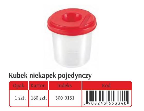 300-0151 KUBEK NIEKAPEK POJEDYNCZY 