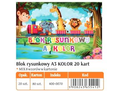 400-0070 BLOK RYSUNKOWY A3 KOLOR