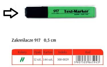 ZAKREŚLACZ 917 ZIELONY