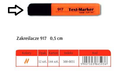 ZAKREŚLACZ 917 POMARAŃCZOWY