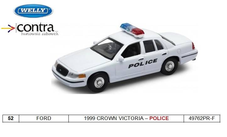 FORD 1999 CROWN VICTORIA – POLICE 49762PR-F