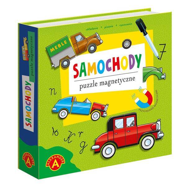 PUZZLE MAGNETYCZNE UKŁADANKA - SAMOCHODY 