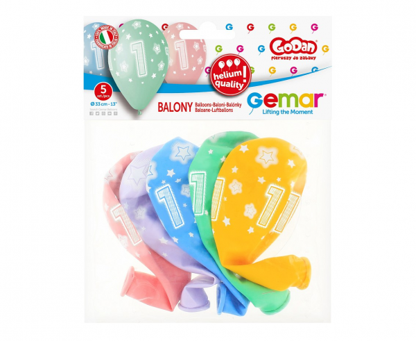 GS120/1 BALONY PREMIUM HEL Z NADR. 1 ,13" 5szt