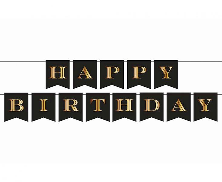 PF-GBGP GIRLANDA PAPIEROWA HAPPY BIRTHDAY 250CM
