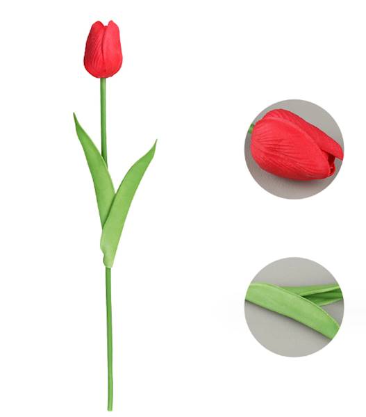 KAL-315A KWIAT SZTUCZNY TULIPAN PIANKOWY CZERWONY