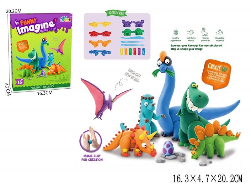 G206238 CIASTOLINA ZESTAW - DINOZAUR