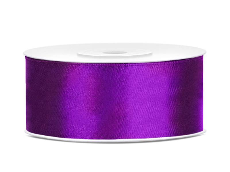 TS25-062 TASIEMKA SATYNOWA PURPUROWA 25 MM / 25 M