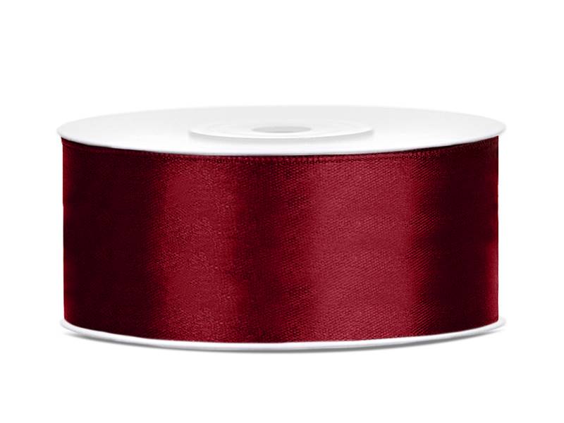 TS25-082 TASIEMKA SATYNOWA BORDO 25 MM / 25 M