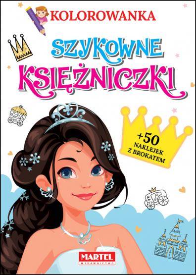 KOLOROWANKA SZYKOWNE KSIĘŻNICZKI Z NAKLEJKAMI 