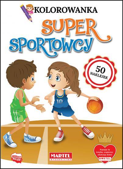 KOLOROWANKA SUPER SPORTOWCY Z NAKLEJKAMI (50 nak)