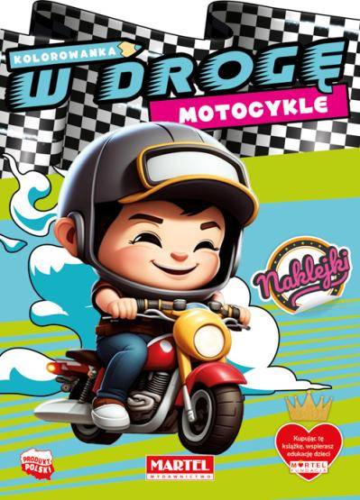 KOLOROWANKA W DROGĘ MOTOCYKLE Z NAKLEJKAMI