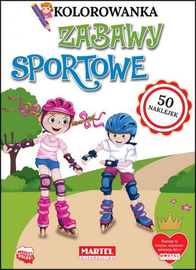 KOLOROWANKA ZABAWY SPORTOWE Z NAKLEJKAMI (50 nak)