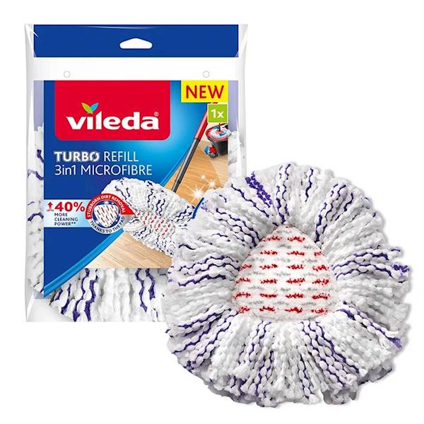 WKŁAD DO MOPA EASY WRING 3IN1 OBROTOWY MICROFIBRA