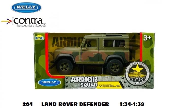 LAND ROVER DEFENDER 1:34-1:39 WOJSKOWY POJAZD