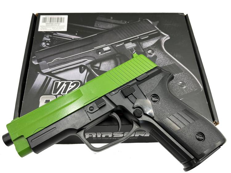 V73 IMITACJA BRONI PISTOLET ZIELONY