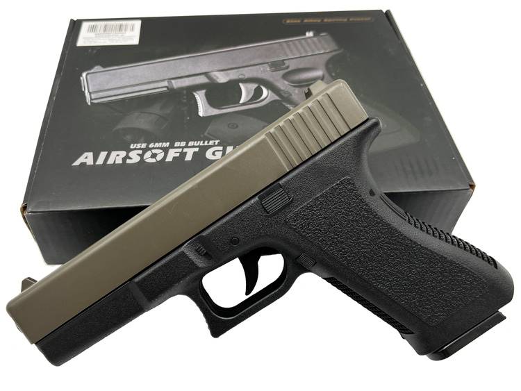 V74 IMITACJA BRONI PISTOLET BRĄZOWY