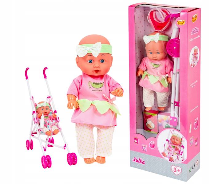 SP84482 AN01 LALKA JULKA 30cm W WÓZKU