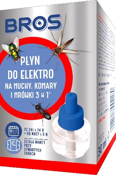 PŁYN DO ELEKTRO NA MUCHY, KOMARY I MRÓWKI 3W1