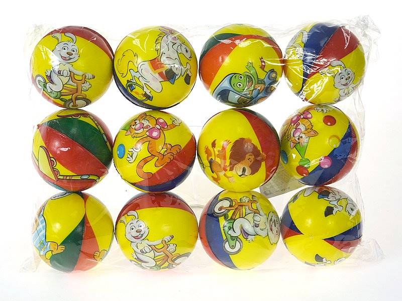 3/548688 Piłeczka kolorowa miękka, piank, śr 6cm