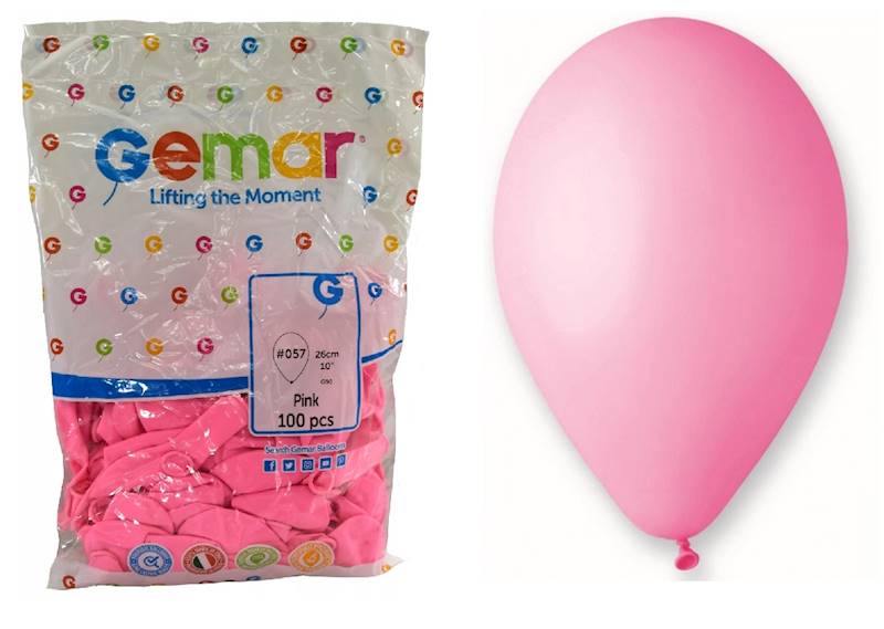 G90/57 JASNORÓŻOWE BALONY PASTEL 10" 100 SZT
