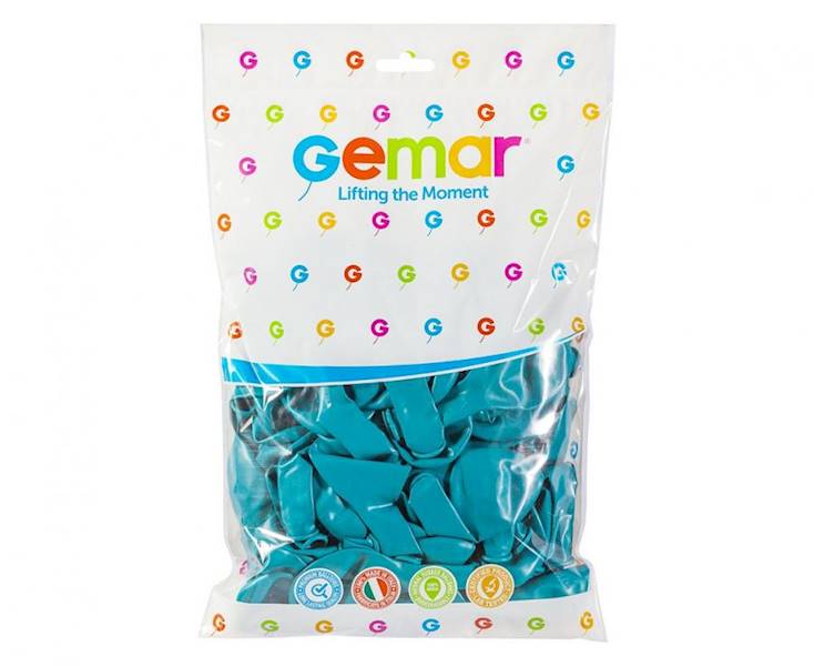 G90/68 TURKUSOWO-NIEBIESKIE BALONY PASTEL100 SZT