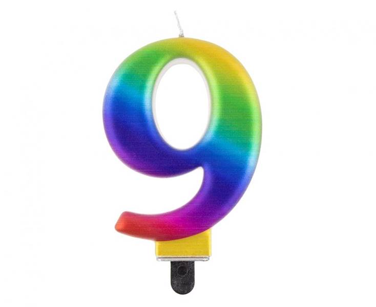 PF-SCG9 ŚWIECZKA B&C CYFERKA "9" GALAXY 8 CM