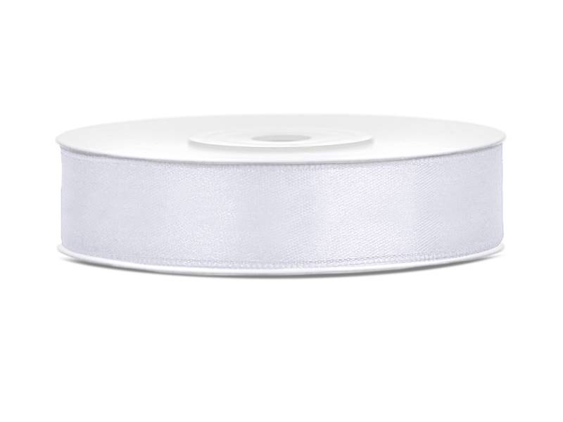 TS12-008 TASIEMKA SATYNOWA BIAŁY 12 MM / 25 M