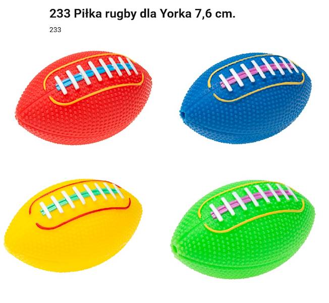 233 PIŁKA RUGBY DLA YORKA 7,6 CM