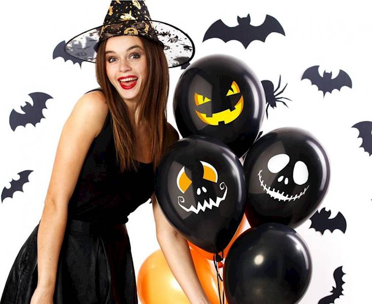 GB/PG39 Balony Premi "Halloween twarze", 12" 3szt