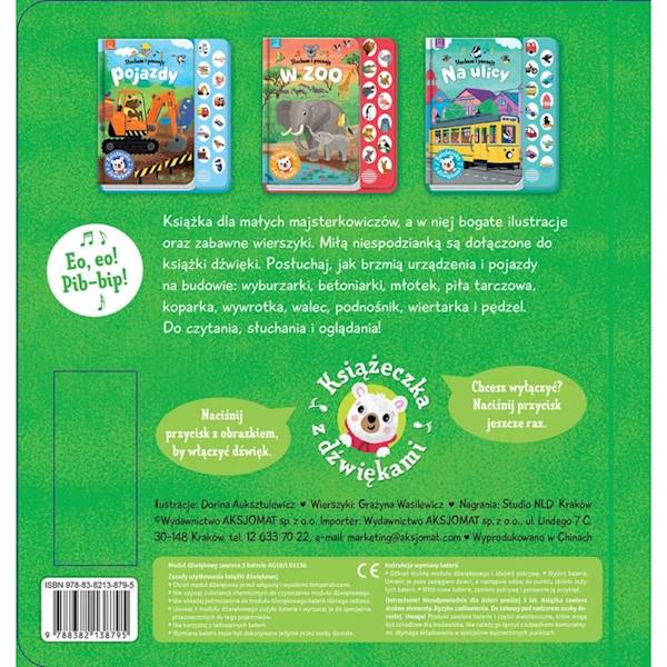 Słucham i poznaję. Na budowie. Książeczka z dźwięk