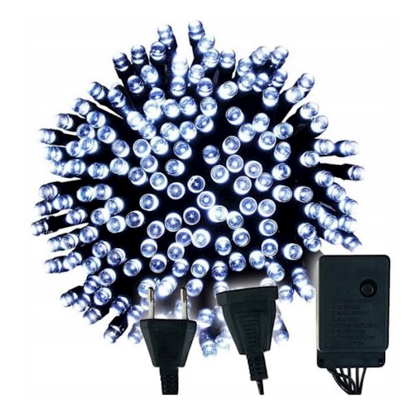 Lampki Choinkowe Wewn 100LED 10m 230V Białe Zimne