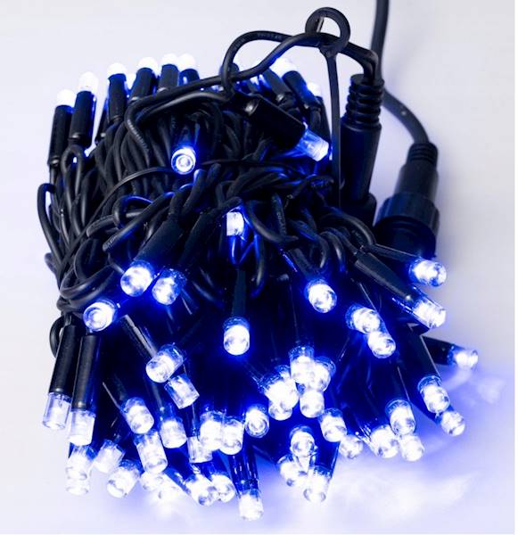 Lampki Choinkowe Zewnętr. Niebieskie 100 LED 10m